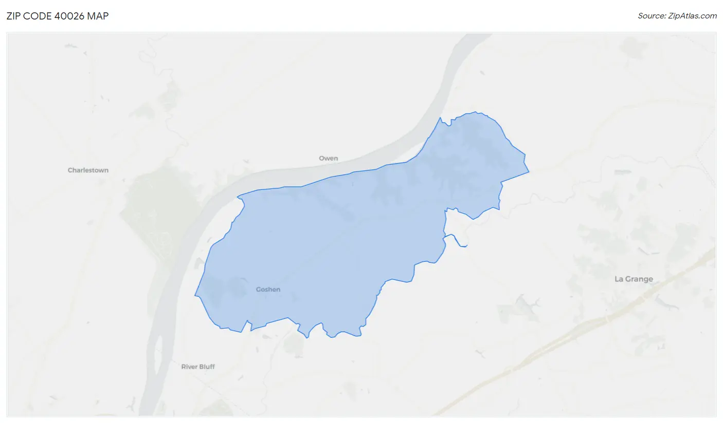 Zip Code 40026 Map