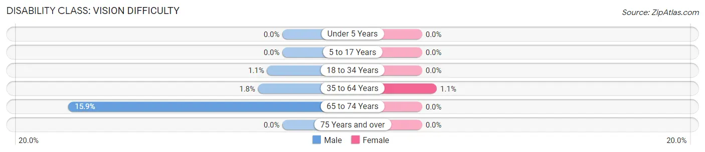 Disability in Zip Code 40056: <span>Vision Difficulty</span>