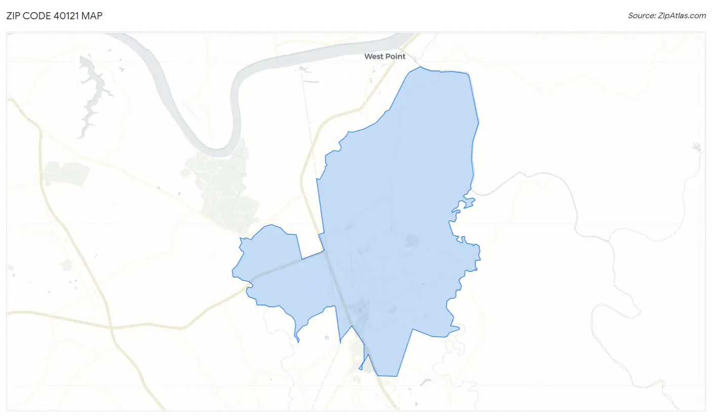 Zip Code 40121 Map