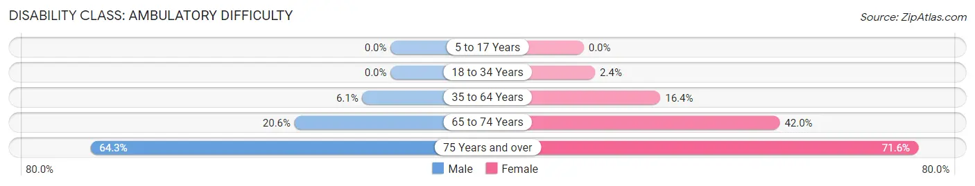 Disability in Zip Code 40146: <span>Ambulatory Difficulty</span>