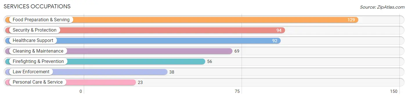 Services Occupations in Zip Code 40162