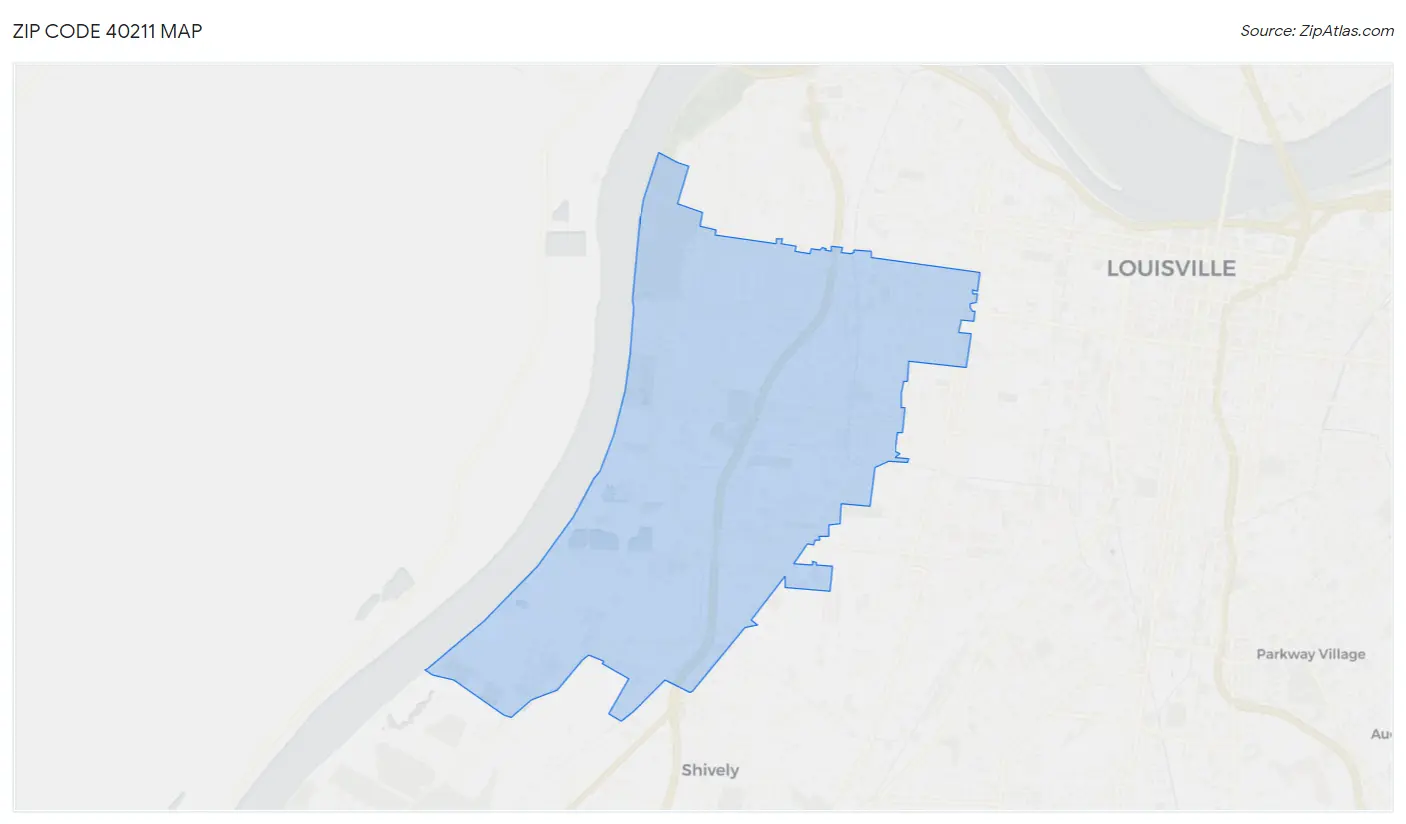 Zip Code 40211 Map