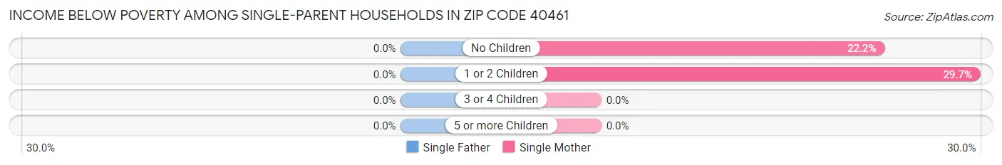 Income Below Poverty Among Single-Parent Households in Zip Code 40461