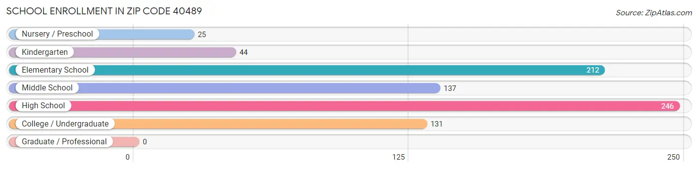 School Enrollment in Zip Code 40489