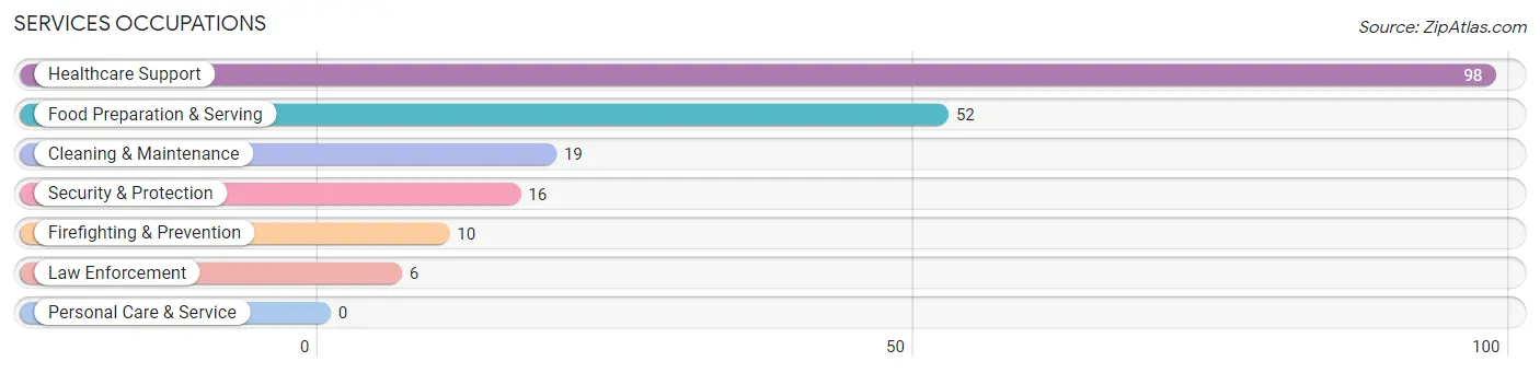 Services Occupations in Zip Code 40489