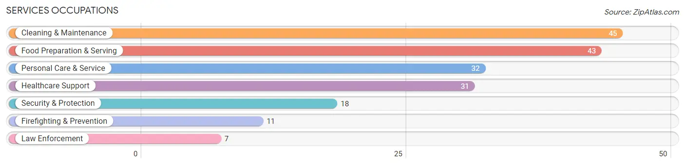 Services Occupations in Zip Code 40740