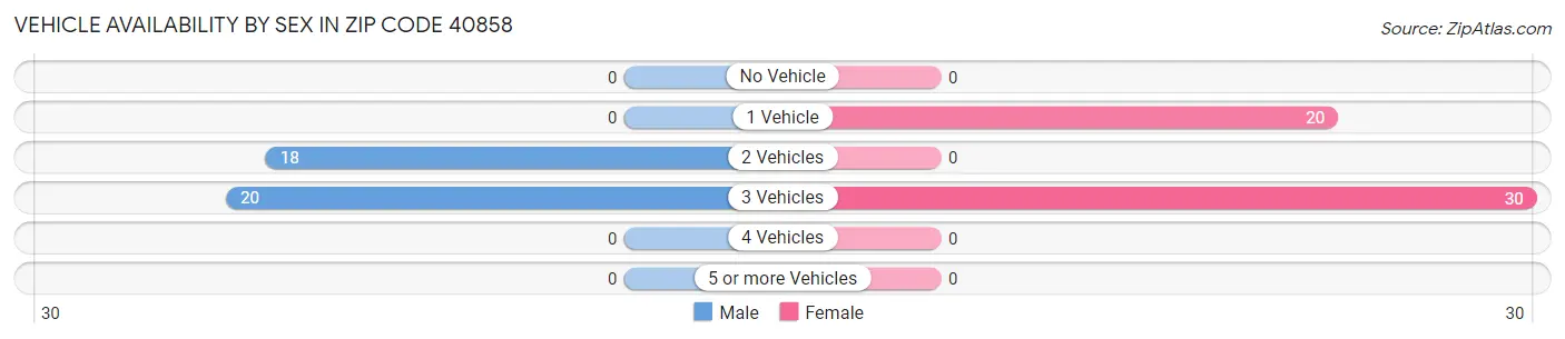 Vehicle Availability by Sex in Zip Code 40858