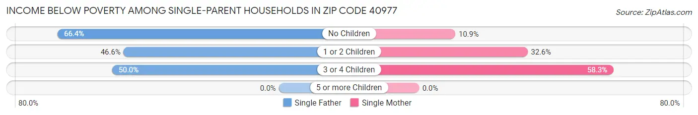 Income Below Poverty Among Single-Parent Households in Zip Code 40977