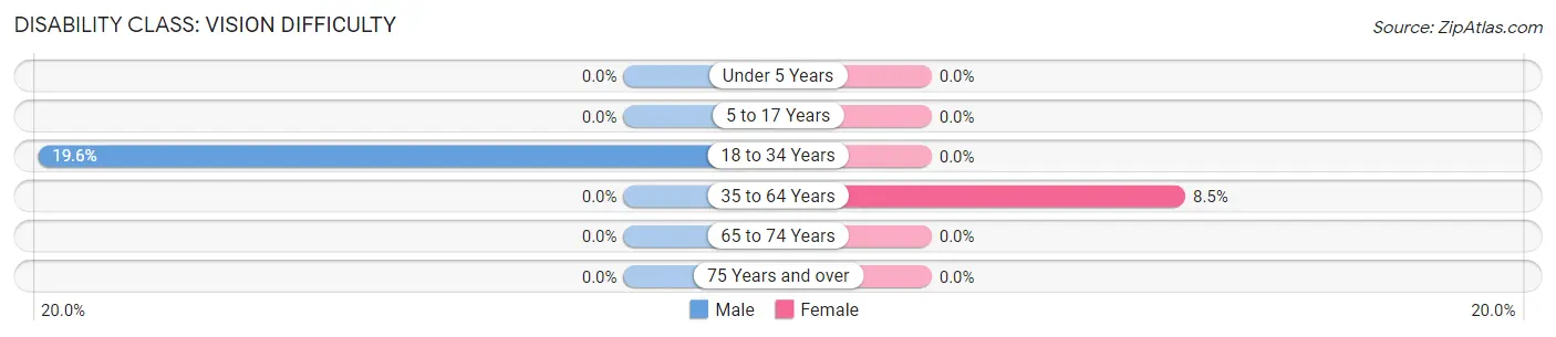 Disability in Zip Code 40983: <span>Vision Difficulty</span>