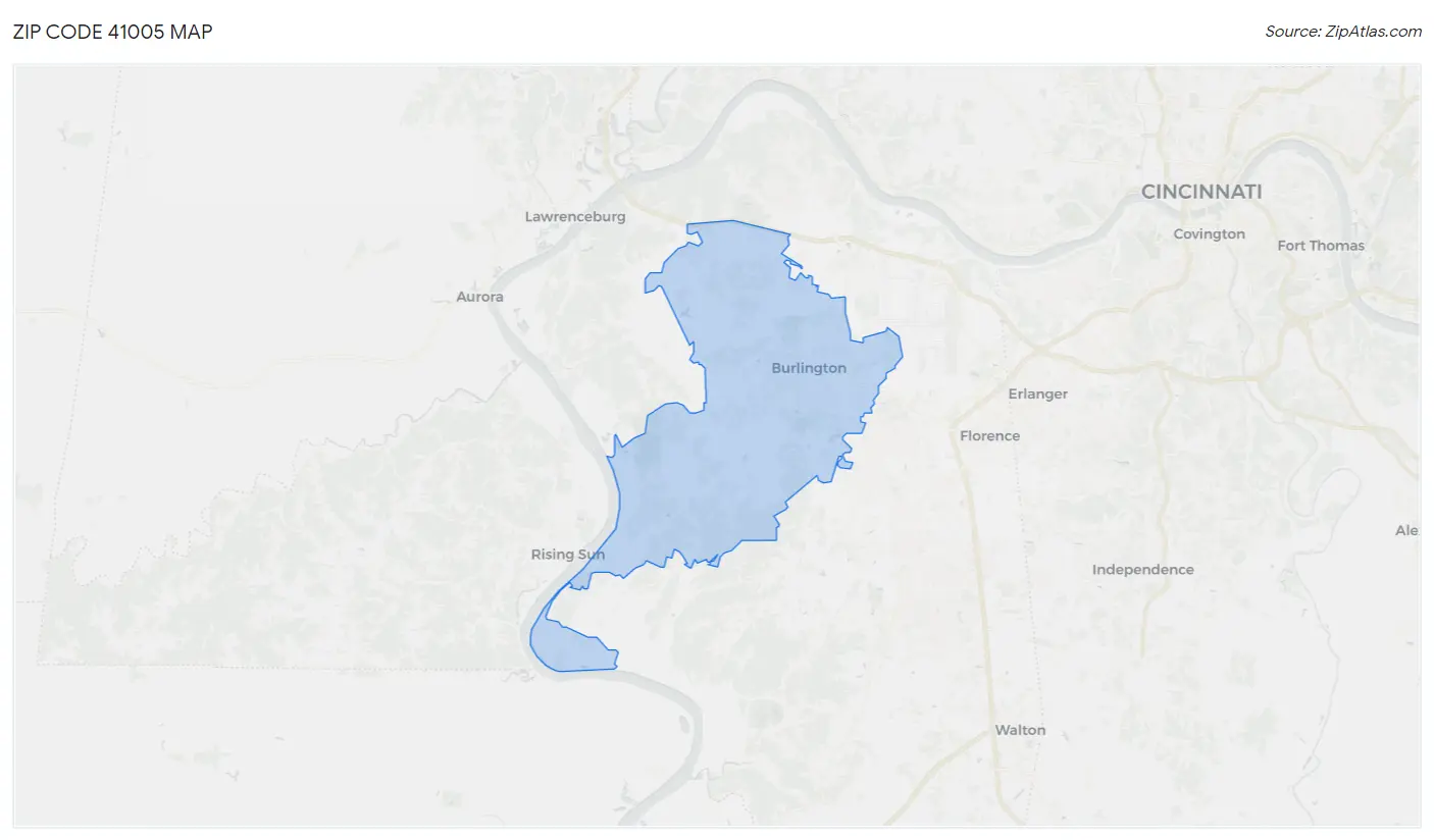 Zip Code 41005 Map