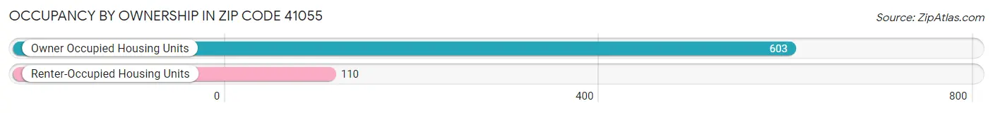 Occupancy by Ownership in Zip Code 41055