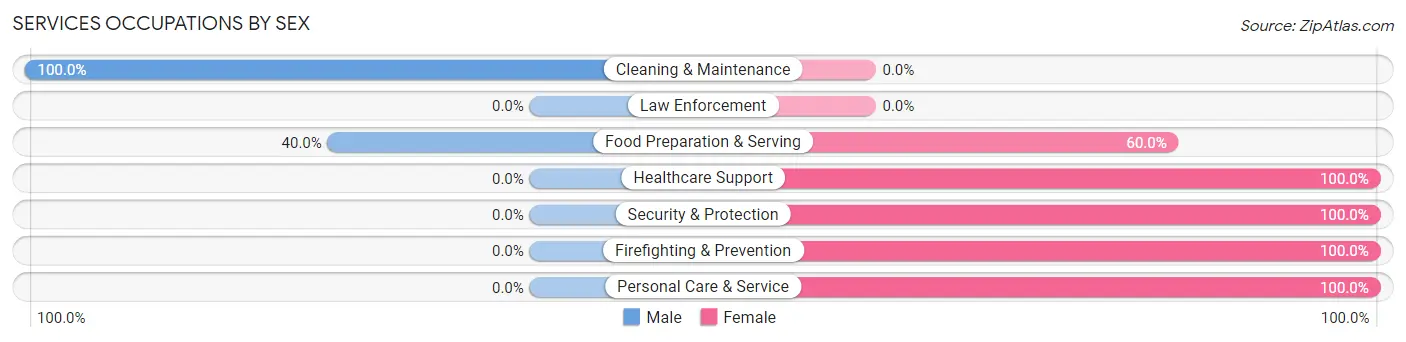 Services Occupations by Sex in Zip Code 41174