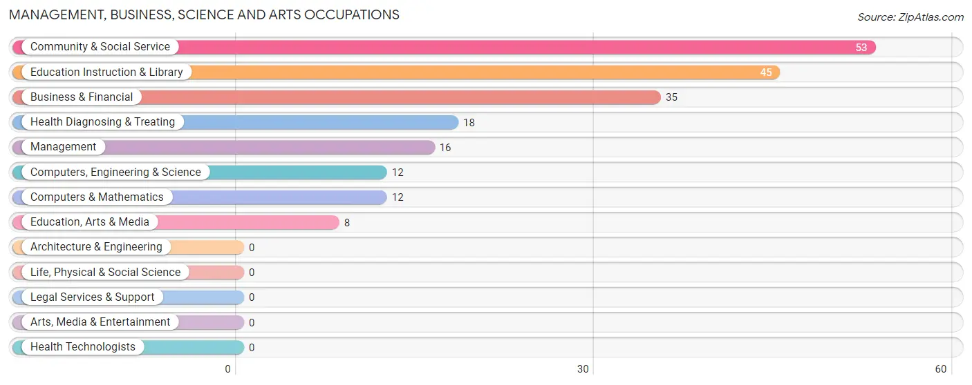 Management, Business, Science and Arts Occupations in Zip Code 41348