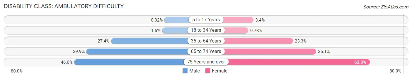 Disability in Zip Code 41465: <span>Ambulatory Difficulty</span>