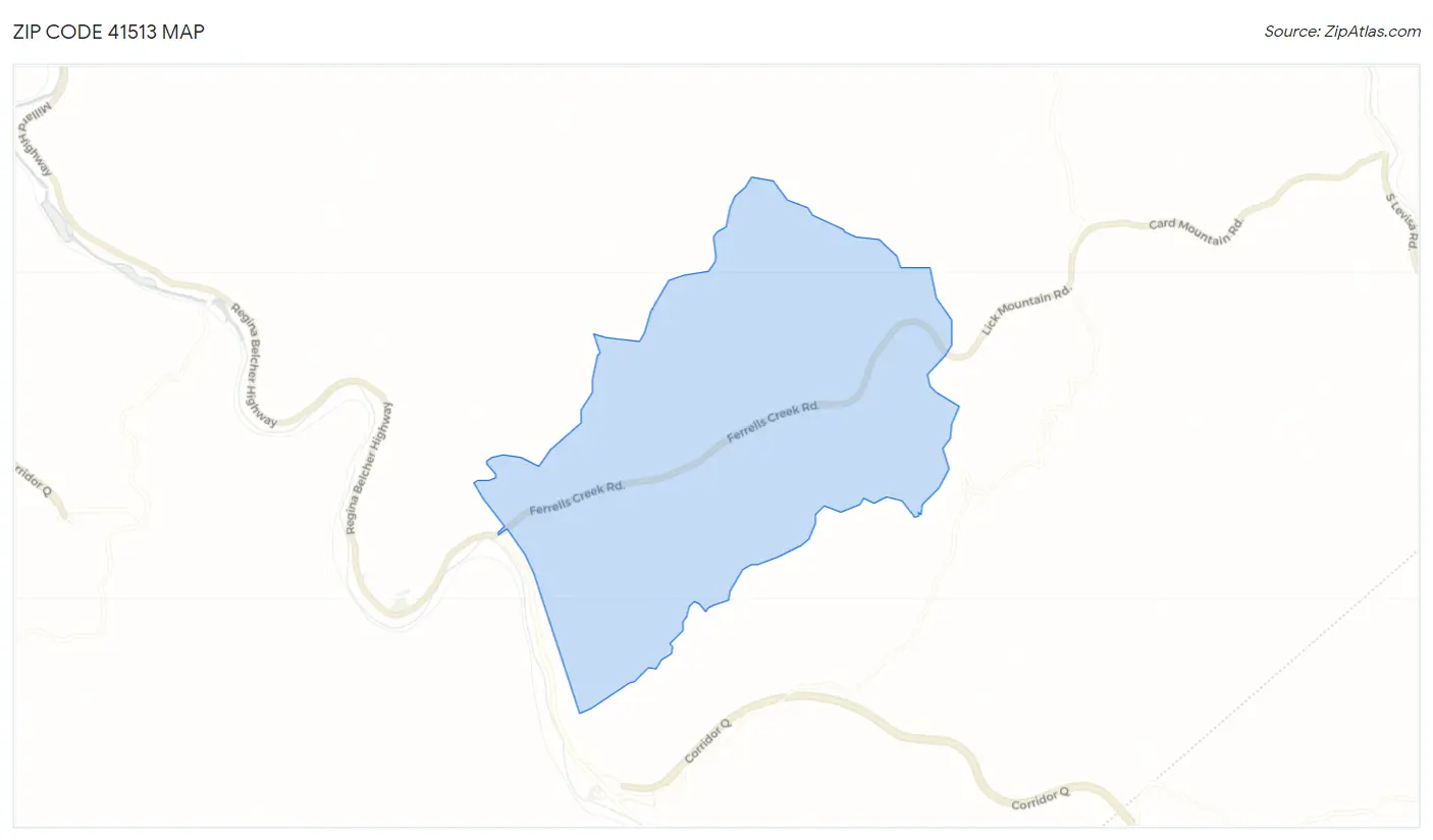 Zip Code 41513 Map