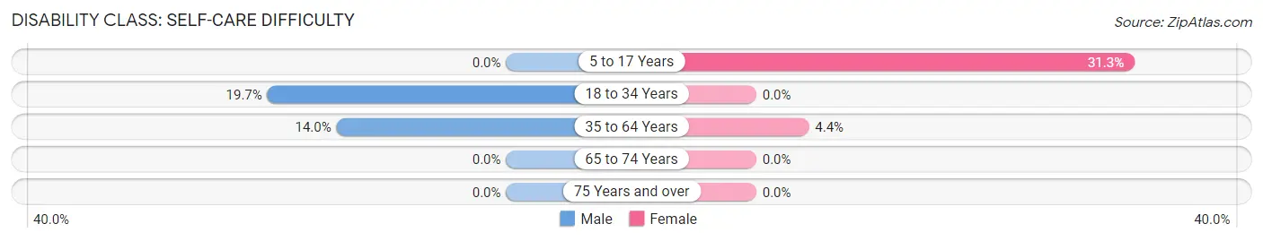 Disability in Zip Code 41553: <span>Self-Care Difficulty</span>