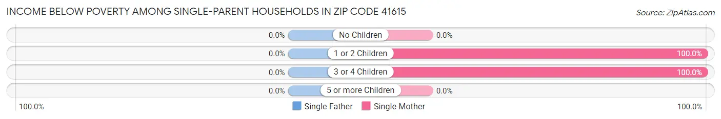 Income Below Poverty Among Single-Parent Households in Zip Code 41615