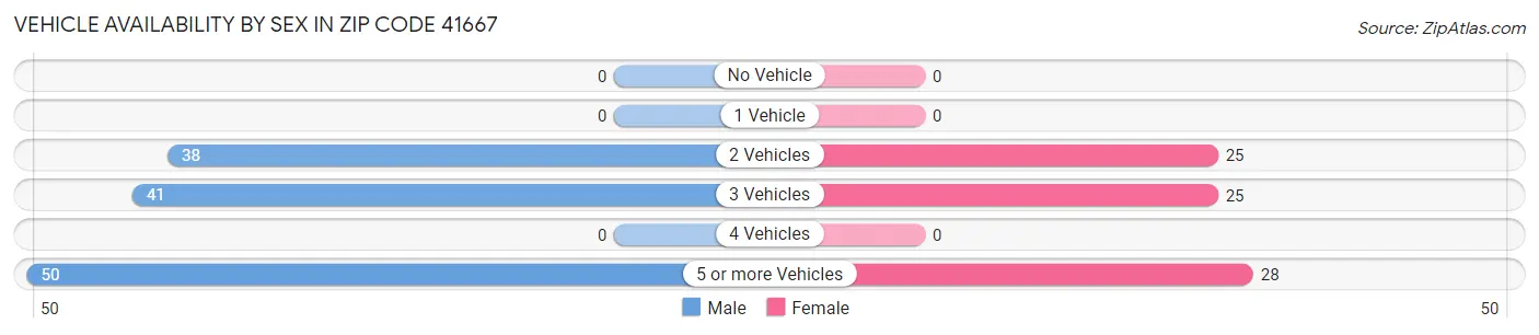 Vehicle Availability by Sex in Zip Code 41667