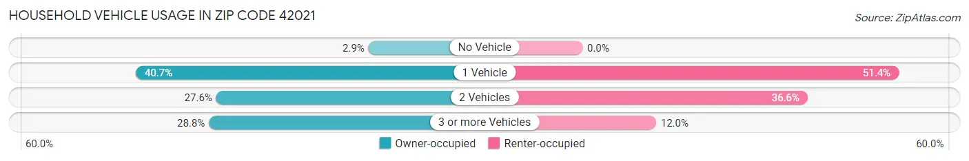 Household Vehicle Usage in Zip Code 42021