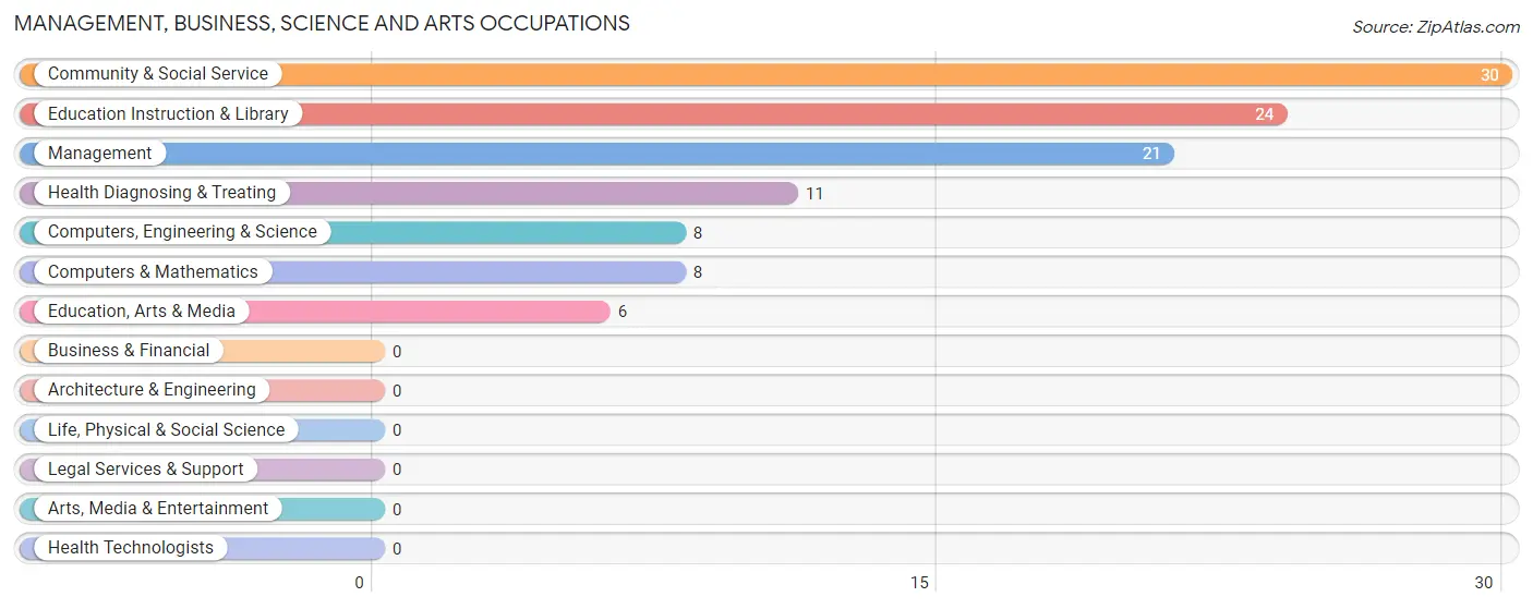 Management, Business, Science and Arts Occupations in Zip Code 42021