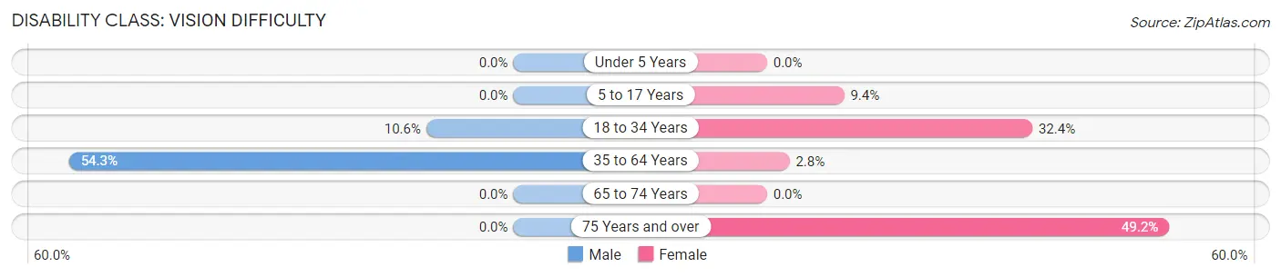 Disability in Zip Code 42028: <span>Vision Difficulty</span>