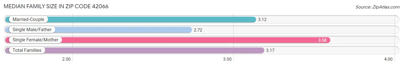 Median Family Size in Zip Code 42066