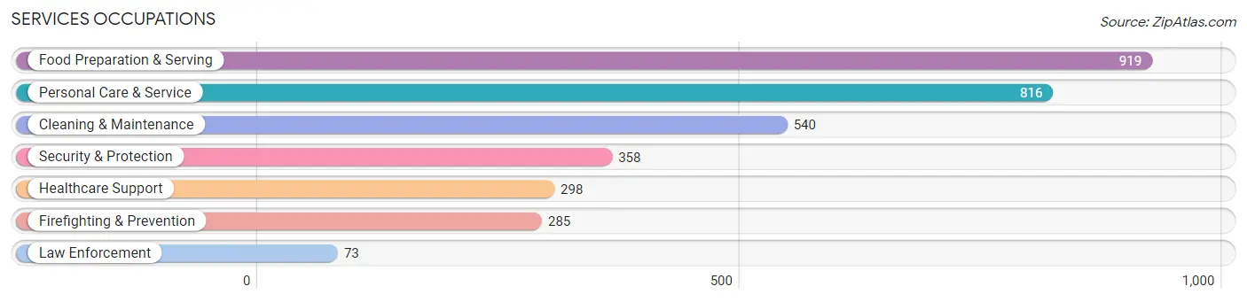 Services Occupations in Zip Code 42071