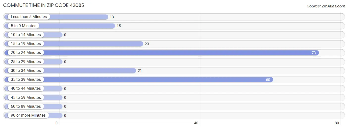 Commute Time in Zip Code 42085