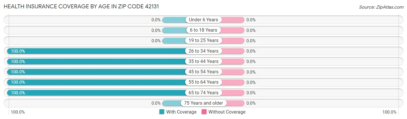 Health Insurance Coverage by Age in Zip Code 42131