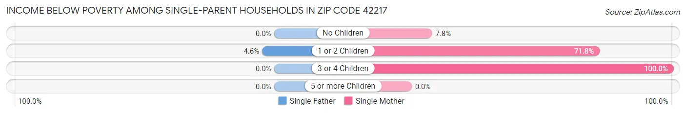 Income Below Poverty Among Single-Parent Households in Zip Code 42217