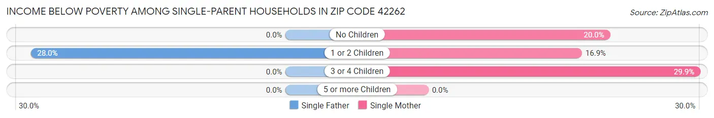 Income Below Poverty Among Single-Parent Households in Zip Code 42262