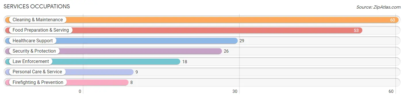 Services Occupations in Zip Code 42266