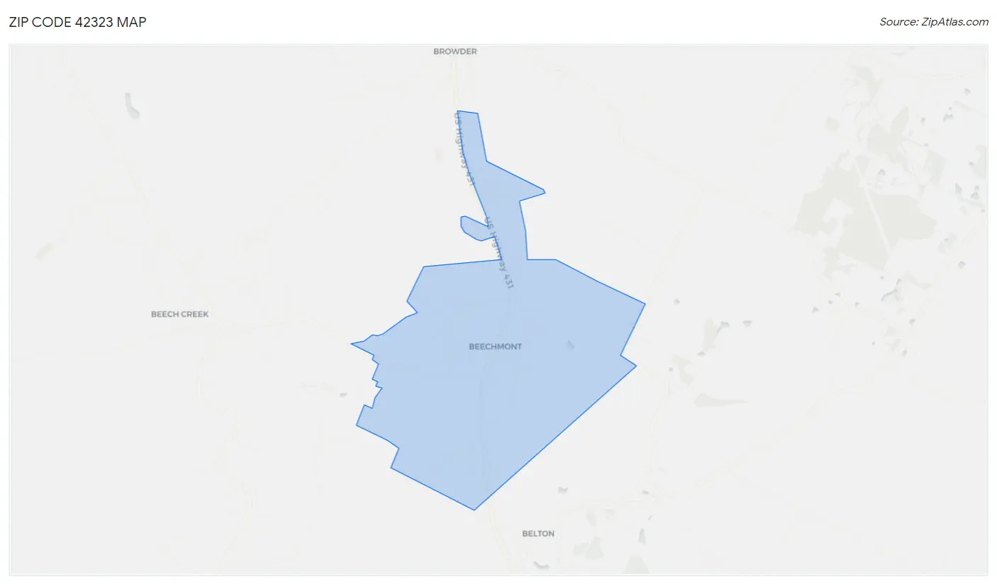 Zip Code 42323 Map