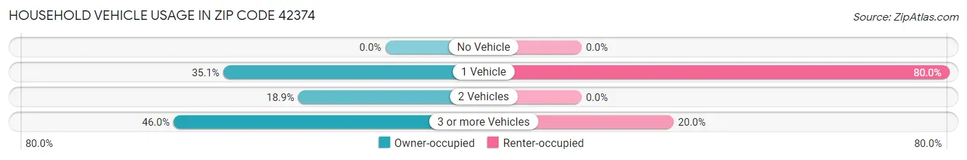 Household Vehicle Usage in Zip Code 42374