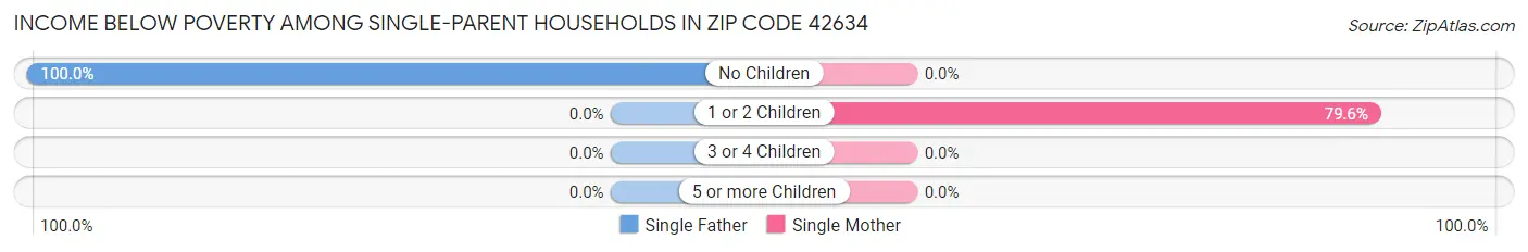 Income Below Poverty Among Single-Parent Households in Zip Code 42634