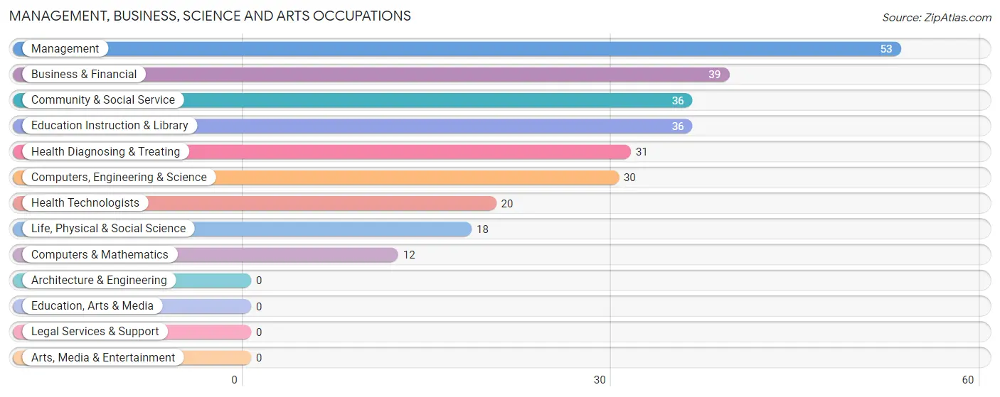 Management, Business, Science and Arts Occupations in Zip Code 42746