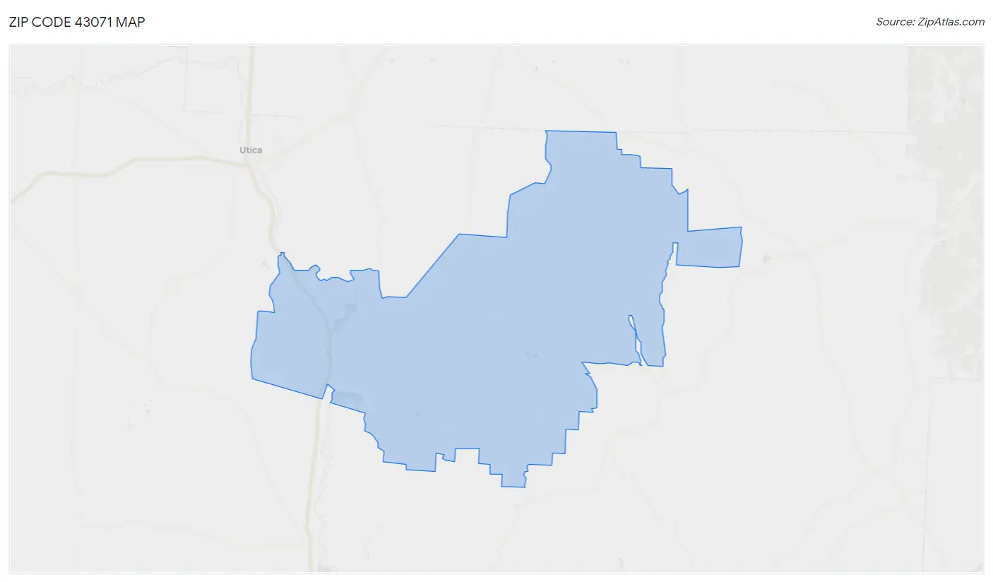 Zip Code 43071 Map