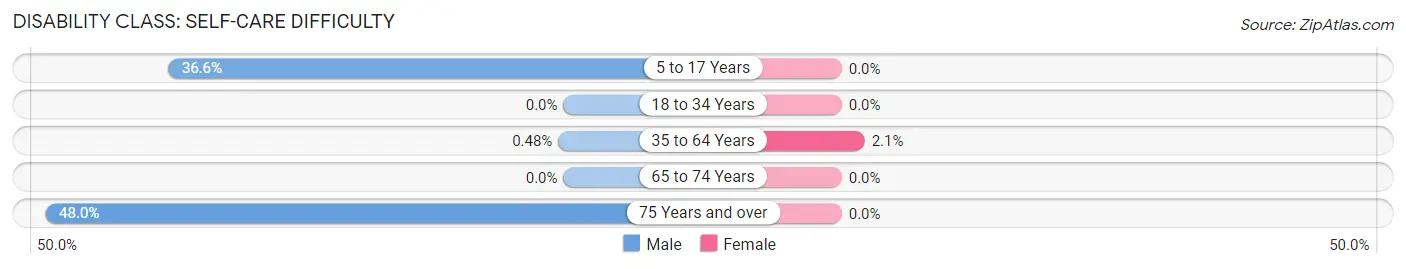 Disability in Zip Code 43137: <span>Self-Care Difficulty</span>