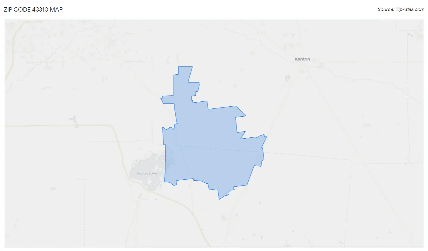 Zip Code 43310 Map