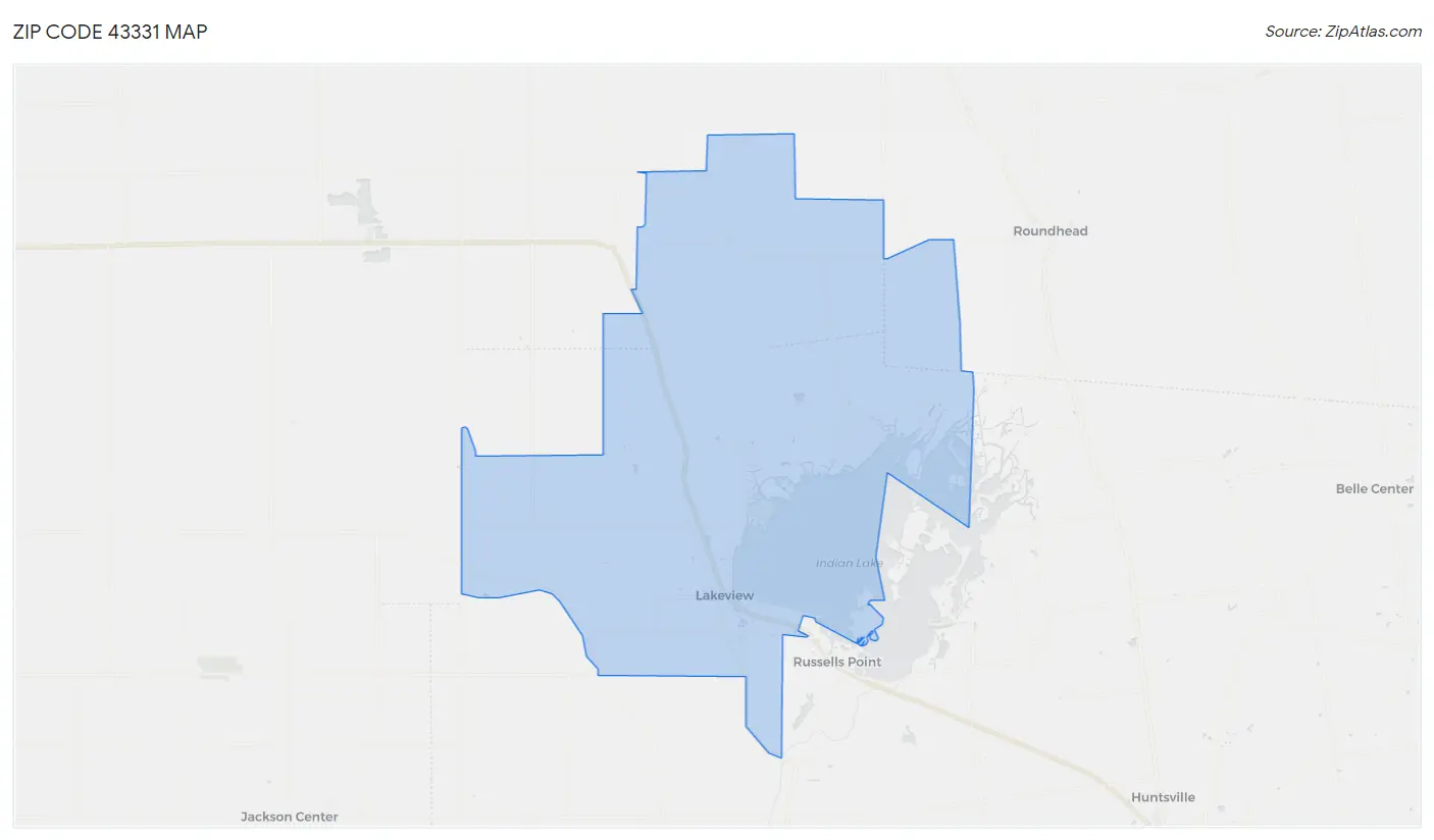 Zip Code 43331 Map