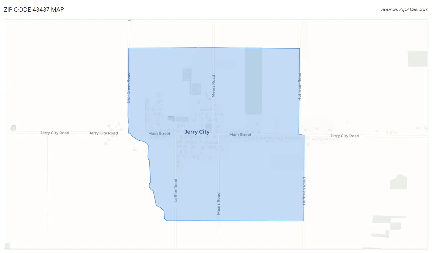 Zip Code 43437 Map