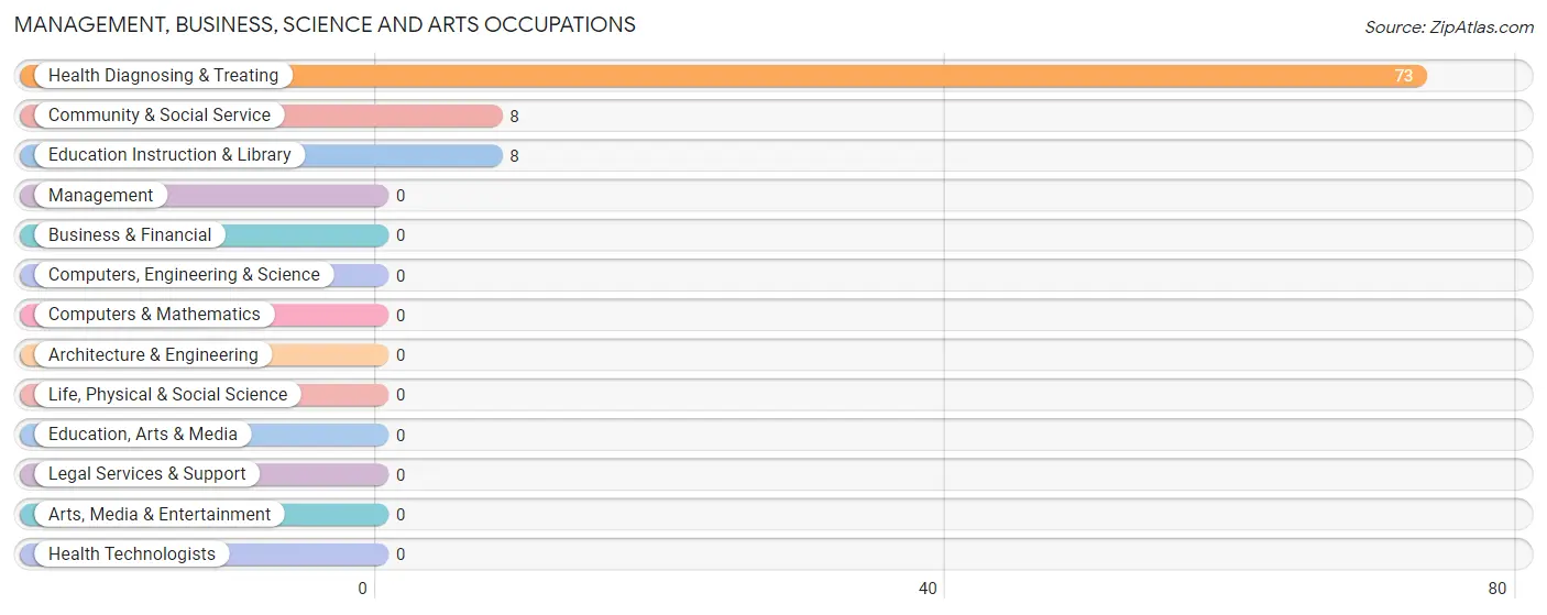 Management, Business, Science and Arts Occupations in Zip Code 43735