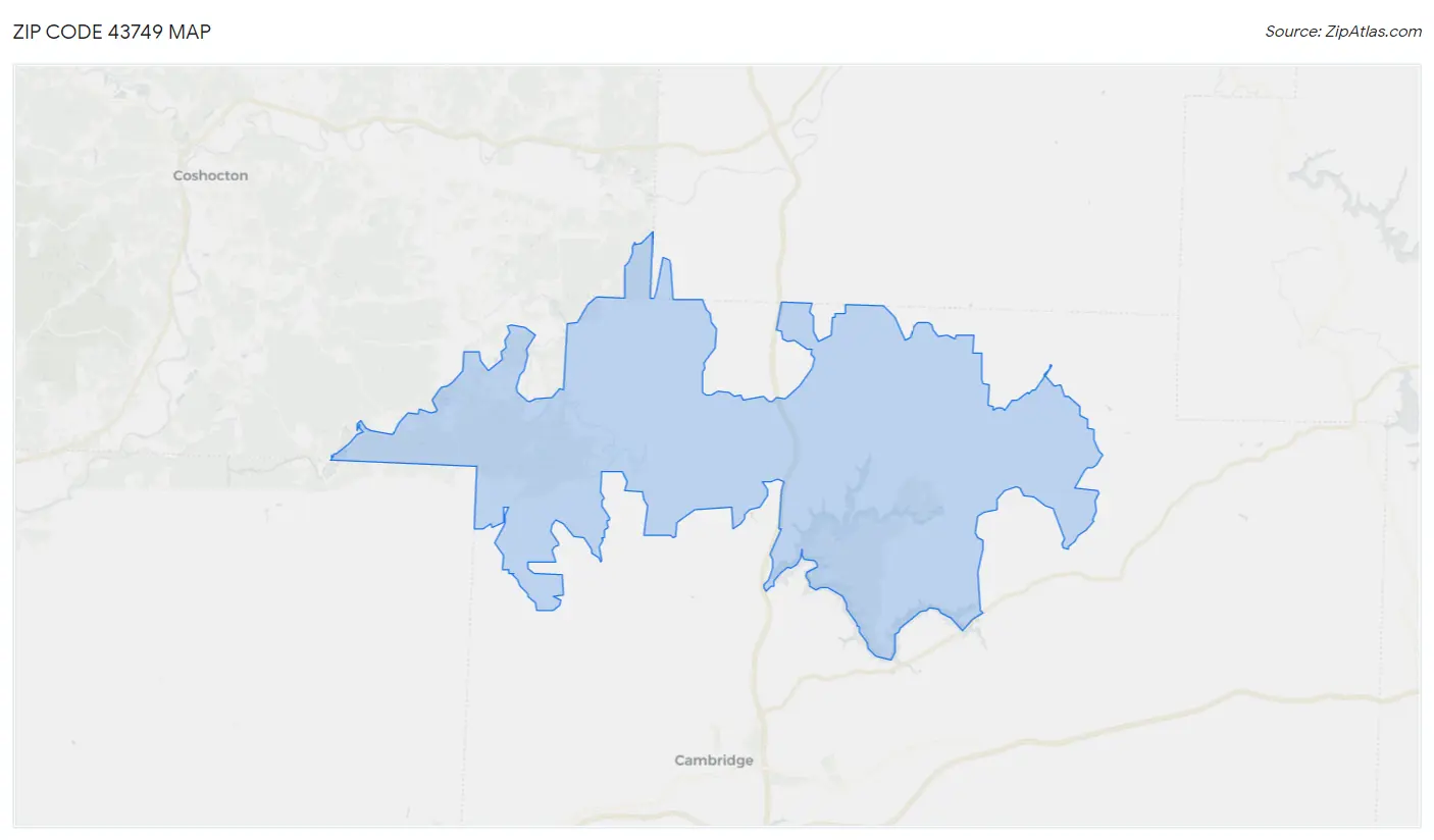 Zip Code 43749 Map