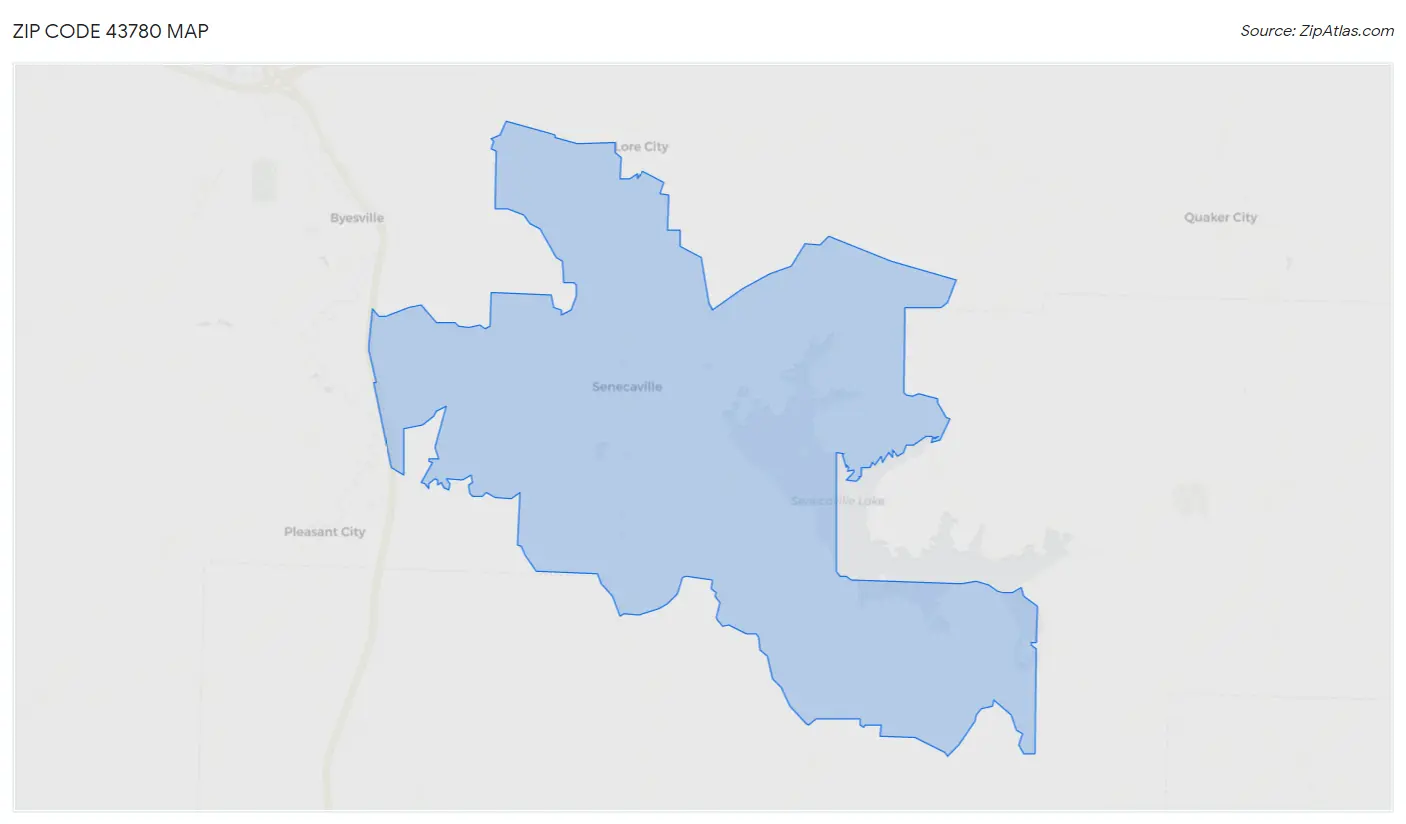 Zip Code 43780 Map