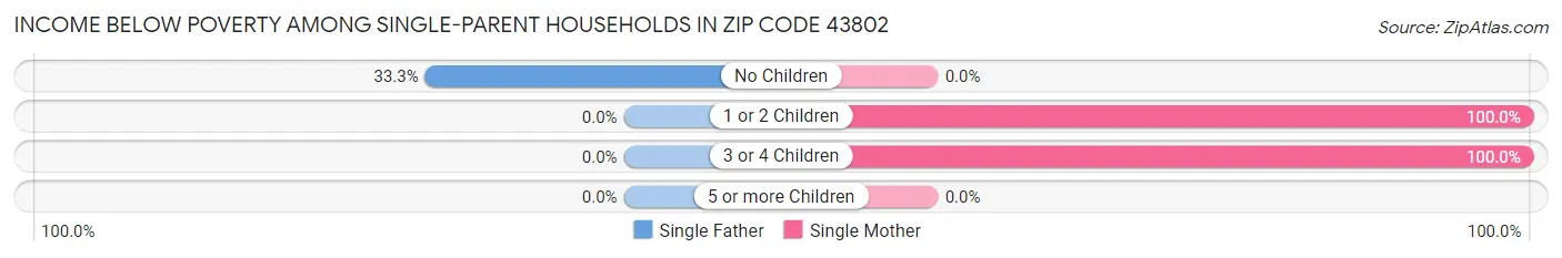 Income Below Poverty Among Single-Parent Households in Zip Code 43802