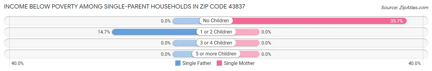 Income Below Poverty Among Single-Parent Households in Zip Code 43837