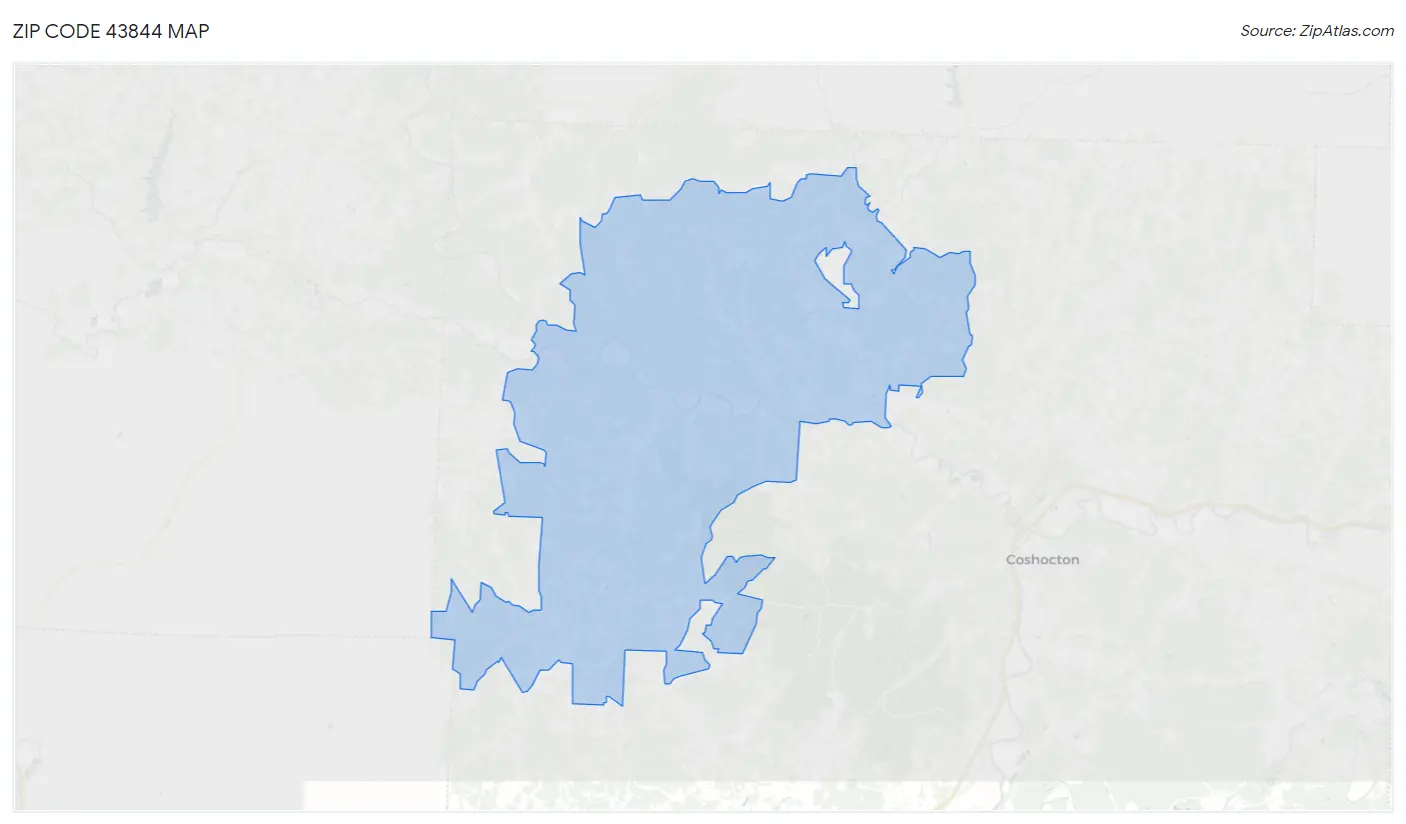 Zip Code 43844 Map