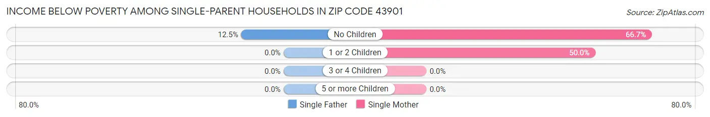 Income Below Poverty Among Single-Parent Households in Zip Code 43901