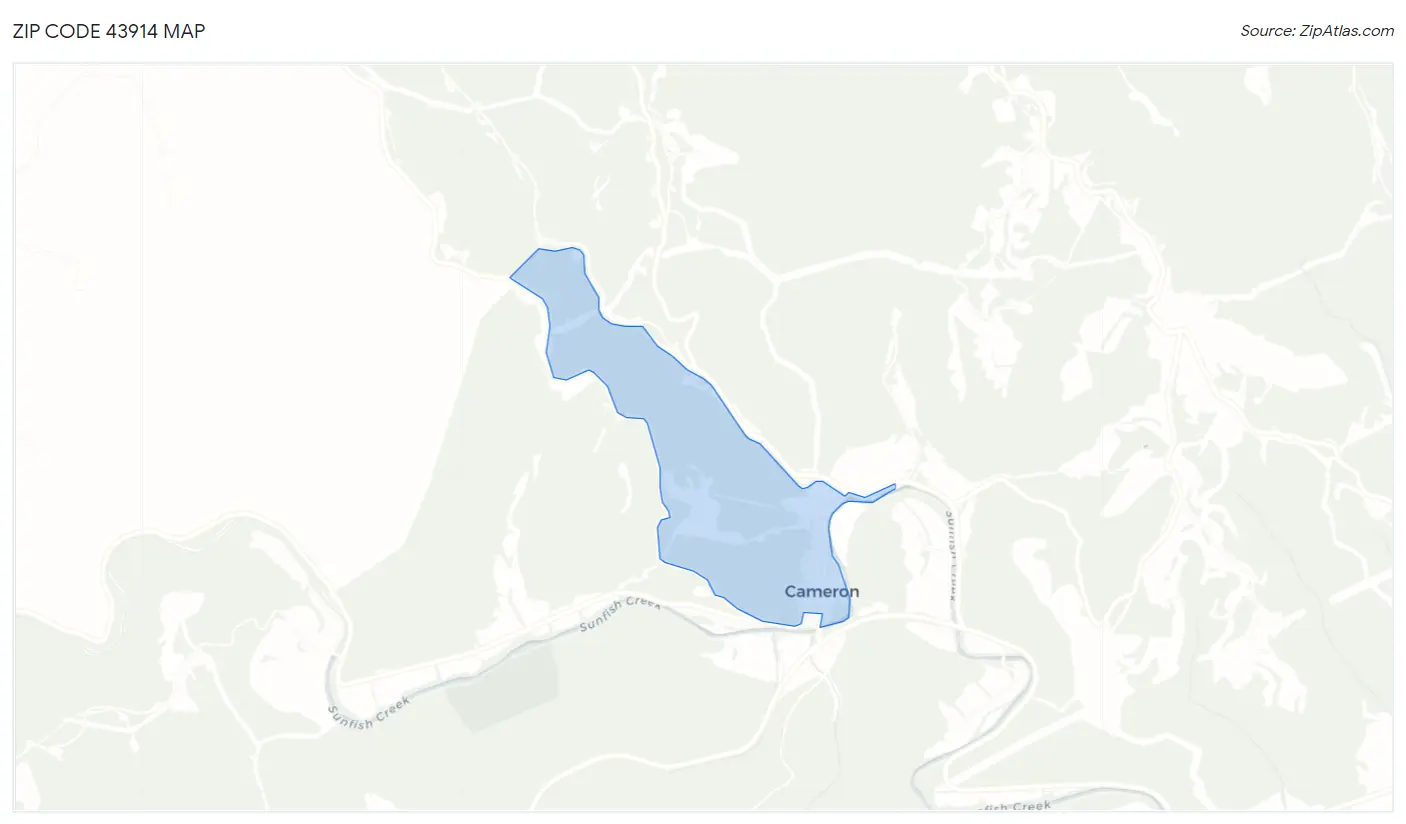 Zip Code 43914 Map