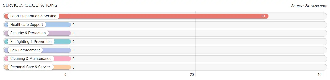 Services Occupations in Zip Code 43940